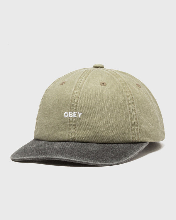 Obey Pigment bold 6 panel strapback brown