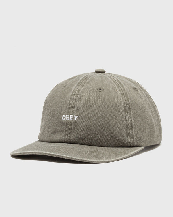 Obey Pigment bold 6 panel strapback green