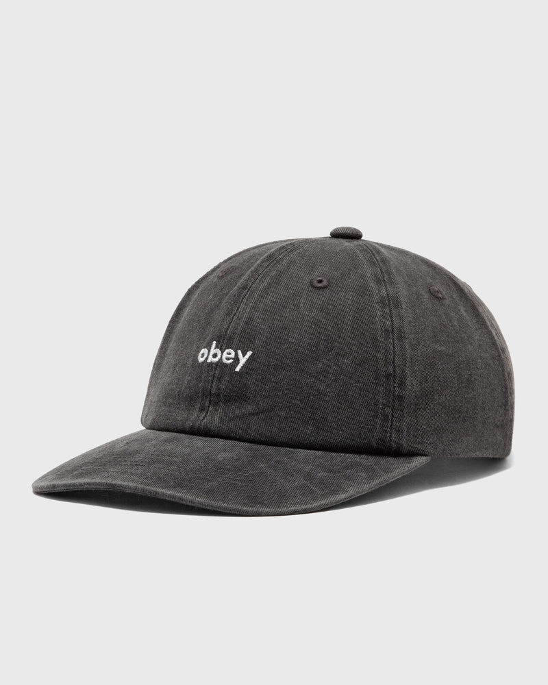Obey Pigment Lowercase 6 Panel Stra black