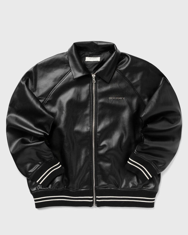 Reternity DISTRESSED LEATHER BOMBER JACKET black