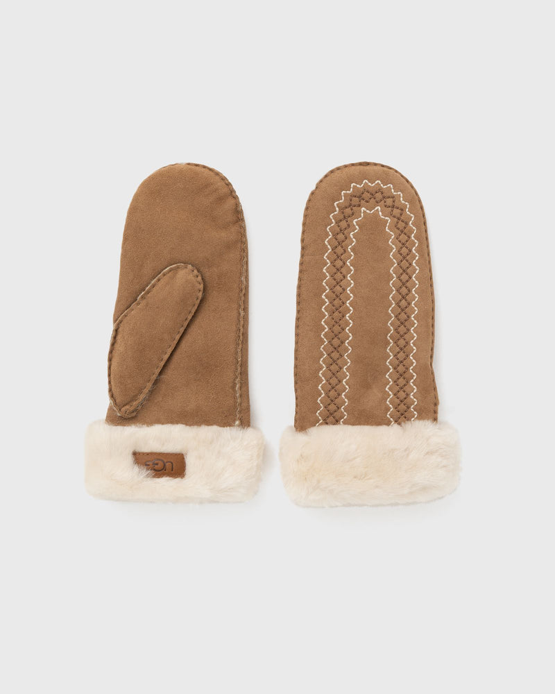 Ugg WMNS ATHERSON EMBROIDERED MITTEN brown
