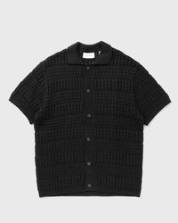 Les Deux Elvin Structure Knitted SS Shirt black