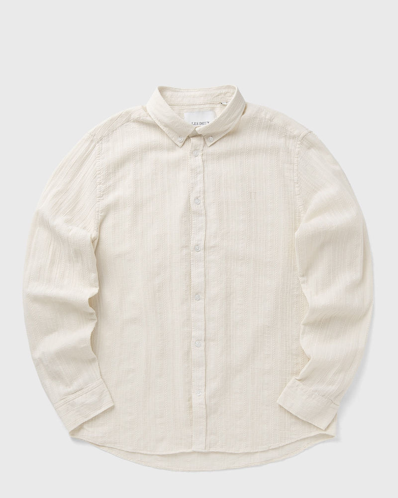 Les Deux Konrad Stripe Structure Shirt beige