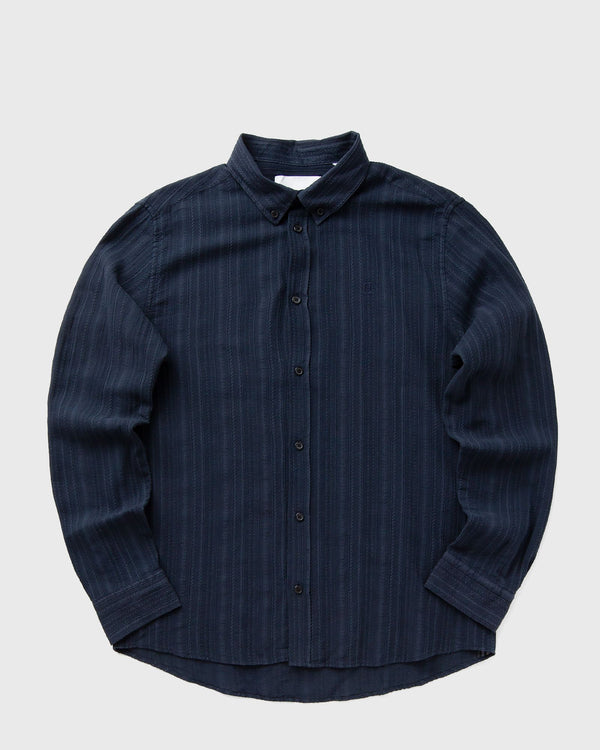 Les Deux Konrad Stripe Structure Shirt blue