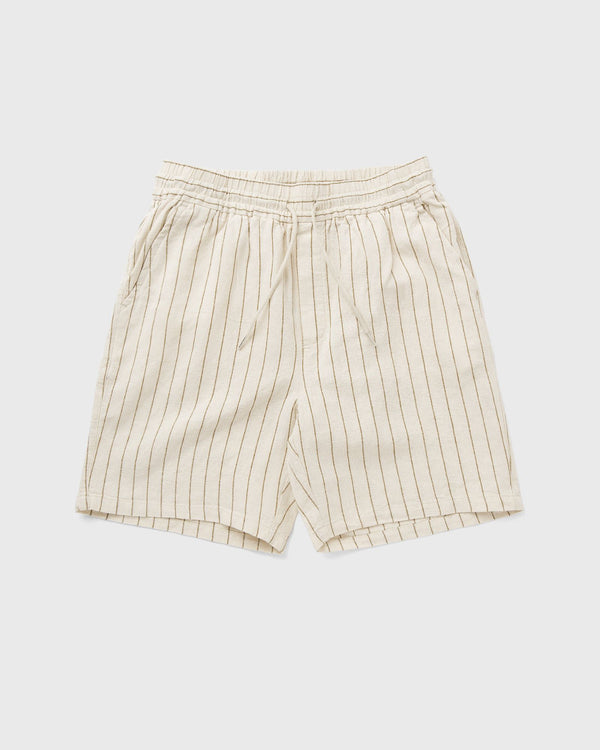 Les Deux Otto Striped Linen Shorts beige