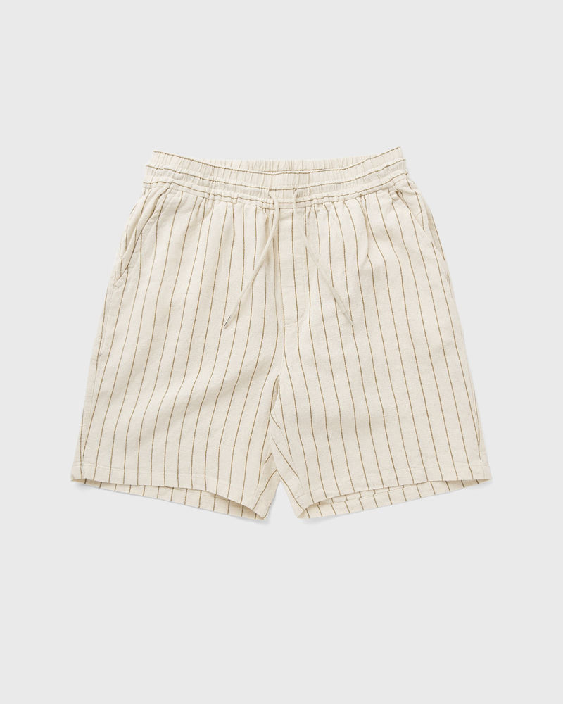 Les Deux Otto Striped Linen Shorts beige