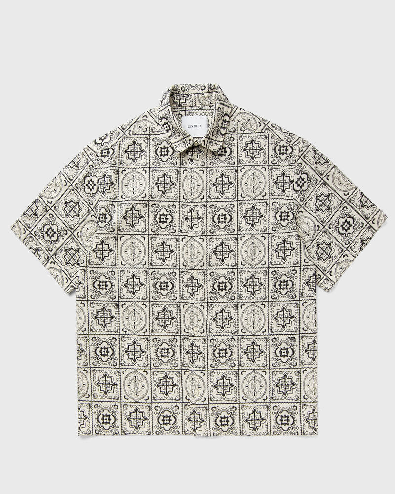 Les Deux Larry AOE Tile SS Shirt beige