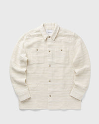 Les Deux Jonas Structured Stripe Overshirt beige