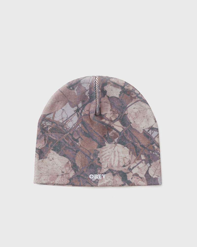 Obey Bold camo beanie brown