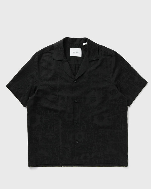 Les Deux Liam Jacquard SS Shirt black