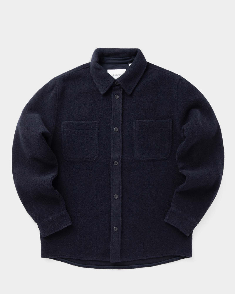 Les Deux Lennon Boucl Overshirt blue