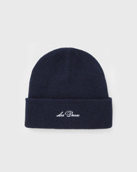 Les Deux Wayne Embroidered Beanie blue