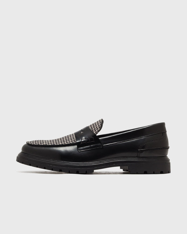 Les Deux Thatcher Check Penny Loafer black