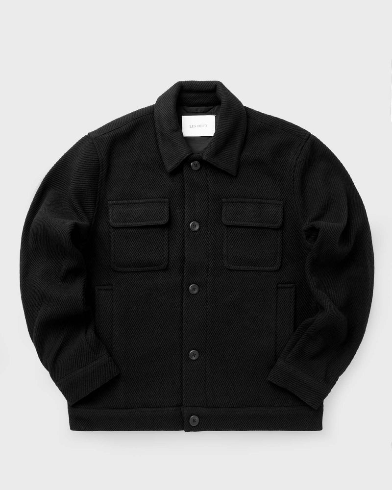 Les Deux Nash Twill Wool Jacket black