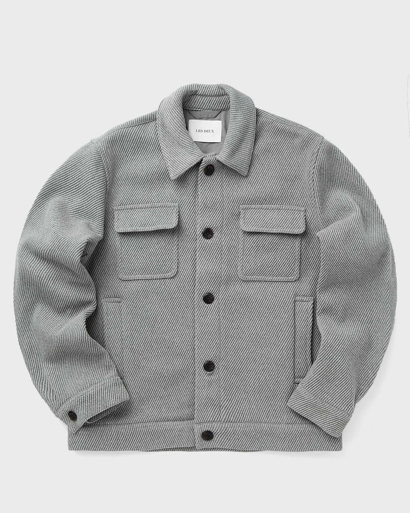 Les Deux Nash Twill Wool Jacket grey