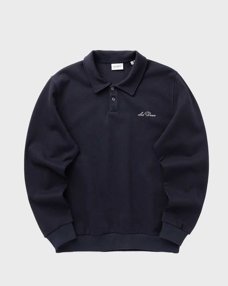 Les Deux Ben Polo Piqué Sweatshirt blue