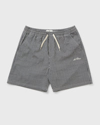 Les Deux Stan Stripe Seersucker Swim Shorts Black