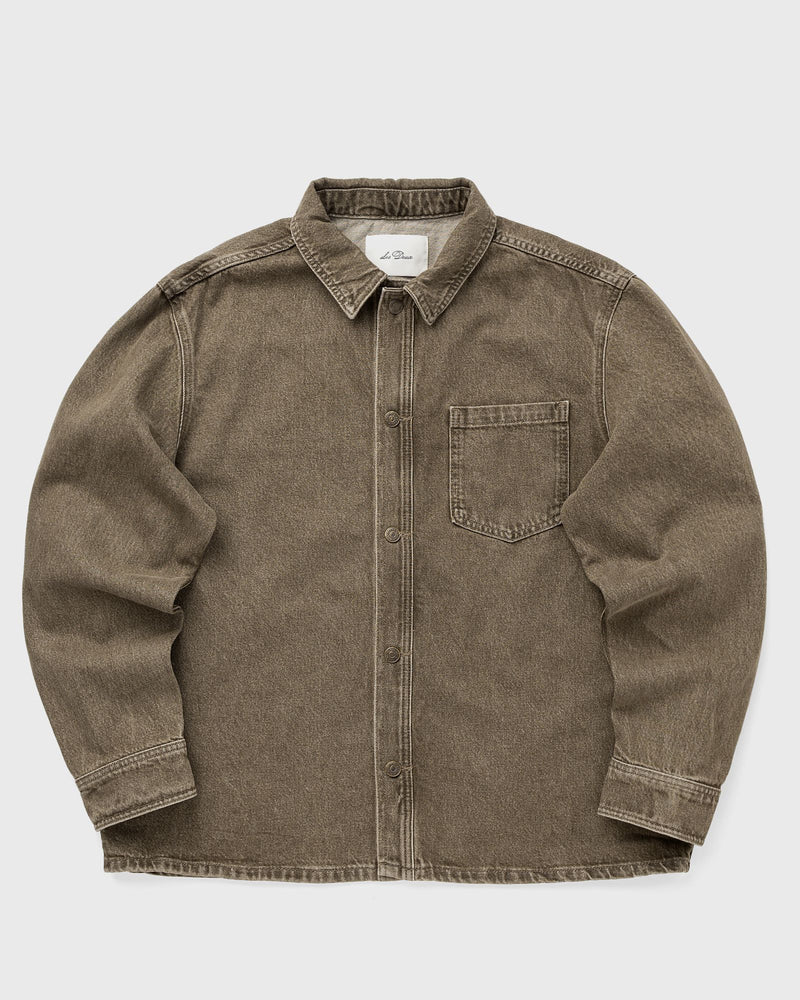 Les Deux Denim Overshirt Brown