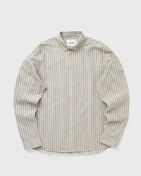 Les Deux Stripe Cotton-Linen Shirt Beige