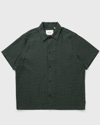 Les Deux Check Seersucker Ss Shirt Green