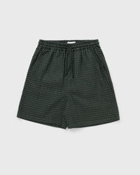 Les Deux Check Seersucker Shorts Green
