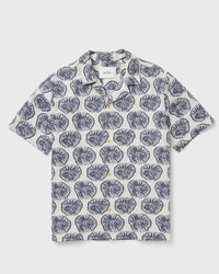 Les Deux Dahlia Jacquard Ss Shirt Blue|white