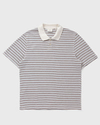 Les Deux Knitted Stripe Polo White