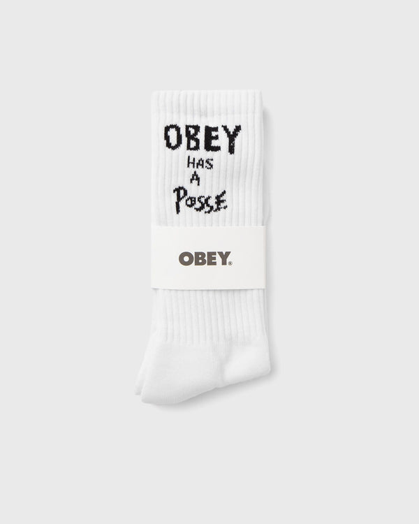 Obey Obey has a posse socks white