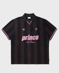 Les Deux X Prince Stripe Jacquard Polo Grey