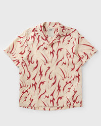 Oas Tribalo Cuba Shirt Red|beige