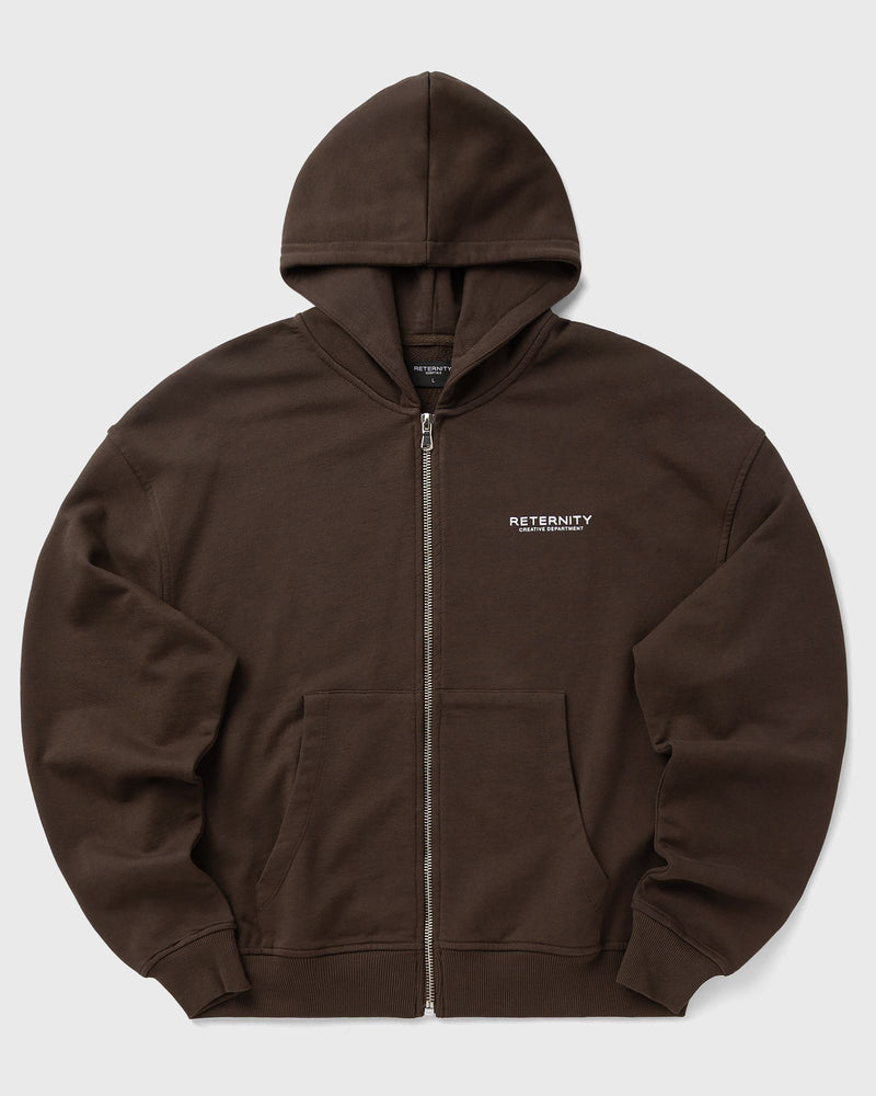 Reternity Creative DEPT ZIP Hoodie brown
