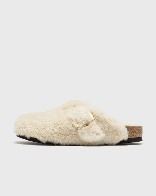 Birkenstock Boston Big Buckle Fur white