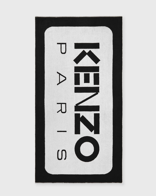 Kenzo LABEL BEACH TOWEL 90CM X 160CM black|white