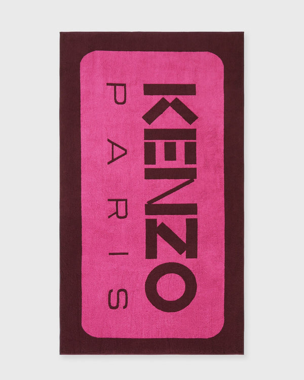 Kenzo LABEL BEACH TOWEL 90CM X 160CM red