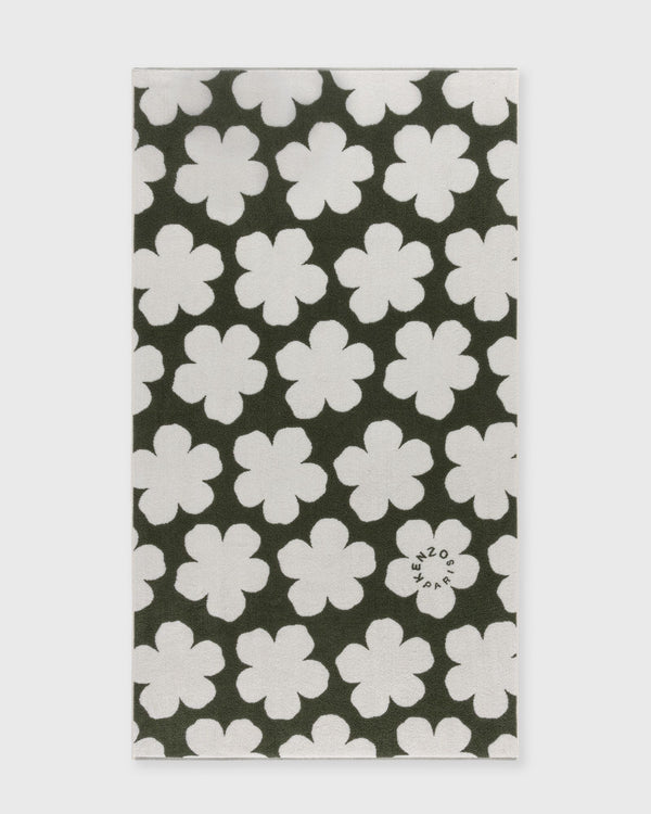 Kenzo SPOT BEACH TOWEL 90CM X 160CM green|white