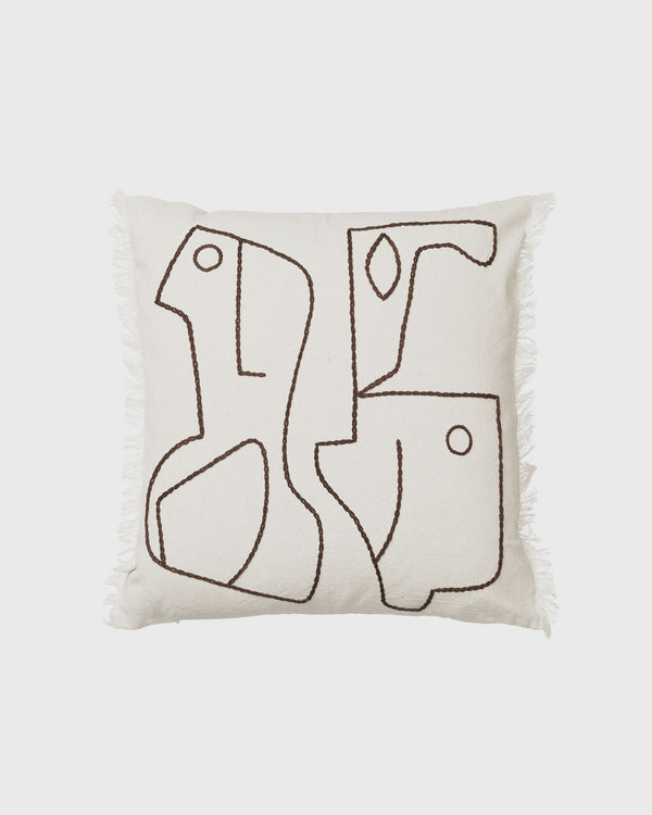 Ferm LIVING Figure Cushion white