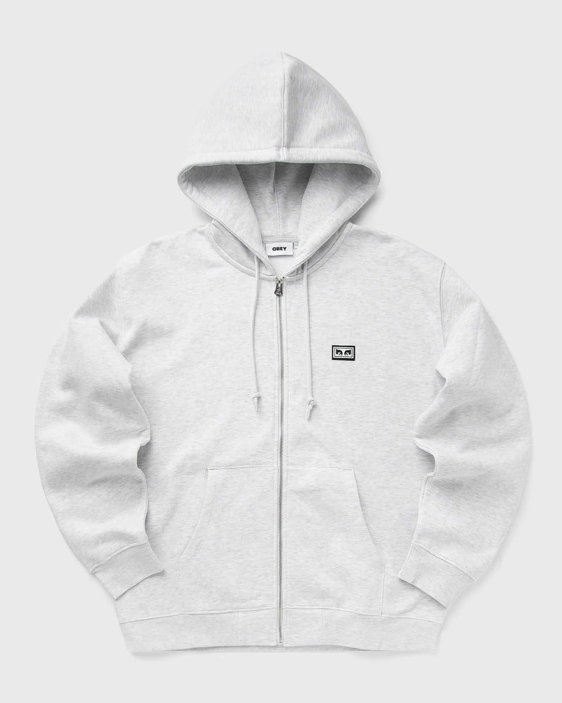 Obey Established works eye zip hood grey
