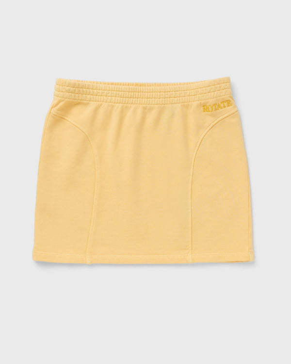 ROTATE Birger Christensen ELASTICATED MINI SKIRT yellow