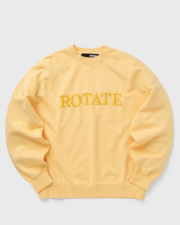 ROTATE Birger Christensen SWEAT LOGO CREWNECK yellow