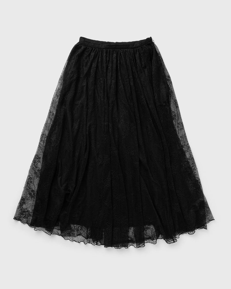 Rotate Birger Christensen Lace Long Midi Skirt black