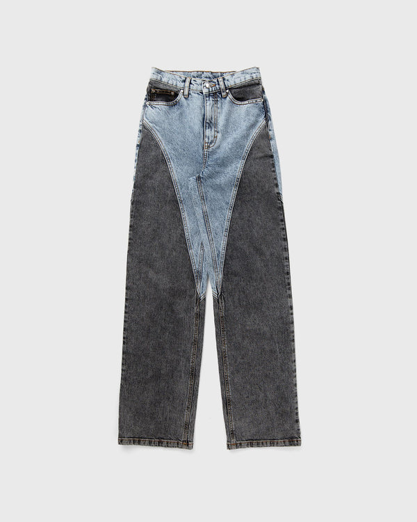 ROTATE Birger Christensen Straight Patchwork Jeans blue