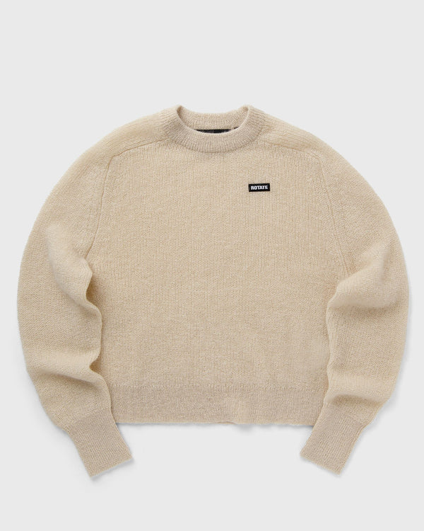 ROTATE Birger Christensen Light Knit Logo Sweater beige