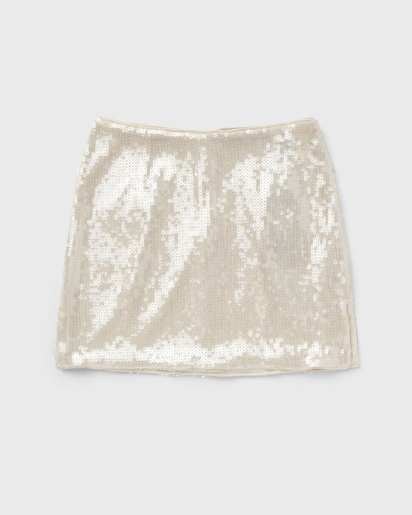 ROTATE Birger Christensen Sequins Mini Skirt beige