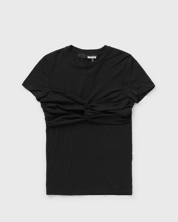 ROTATE Birger Christensen Fitted Twisted T-Shirt black