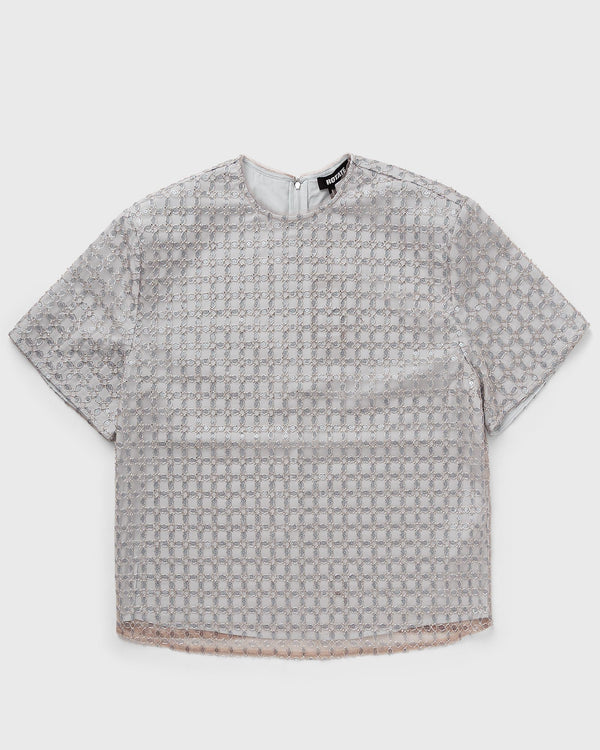 ROTATE Birger Christensen Beaded Oversized Top beige