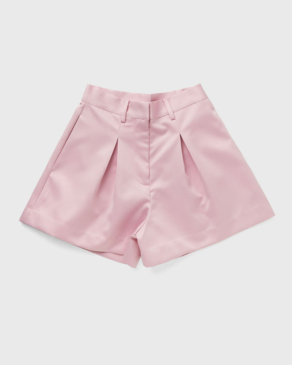 ROTATE Birger Christensen Satin Highwaisted Shorts pink