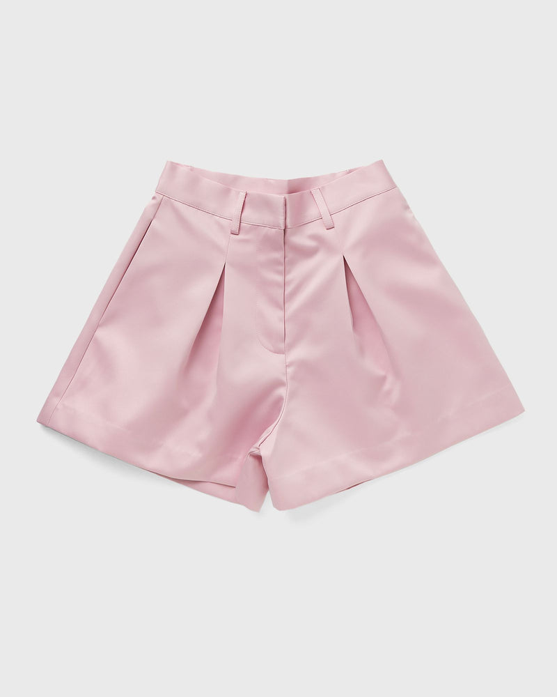 ROTATE Birger Christensen Satin Highwaisted Shorts pink