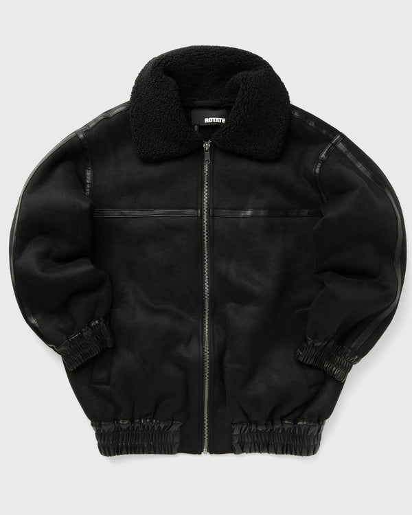 ROTATE Birger Christensen Oversized Bomber Jacket black