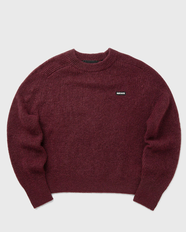 ROTATE Birger Christensen LIGHT KNIT LOGO SWEATER red