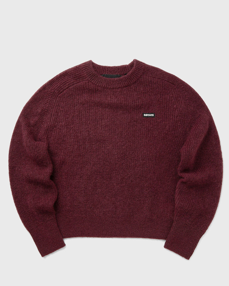 ROTATE Birger Christensen LIGHT KNIT LOGO SWEATER red
